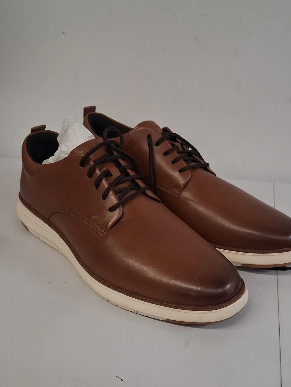 NWOT Mens Cole Haan Brown Leather Oxford Shoes Sz. 15W